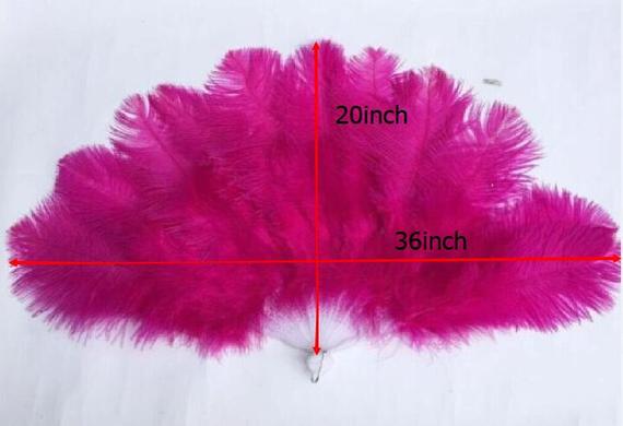 13pieces 80*45cm Large White Feather Fan Burlesque Dance feather fan Bridal Bouquet - Click Image to Close