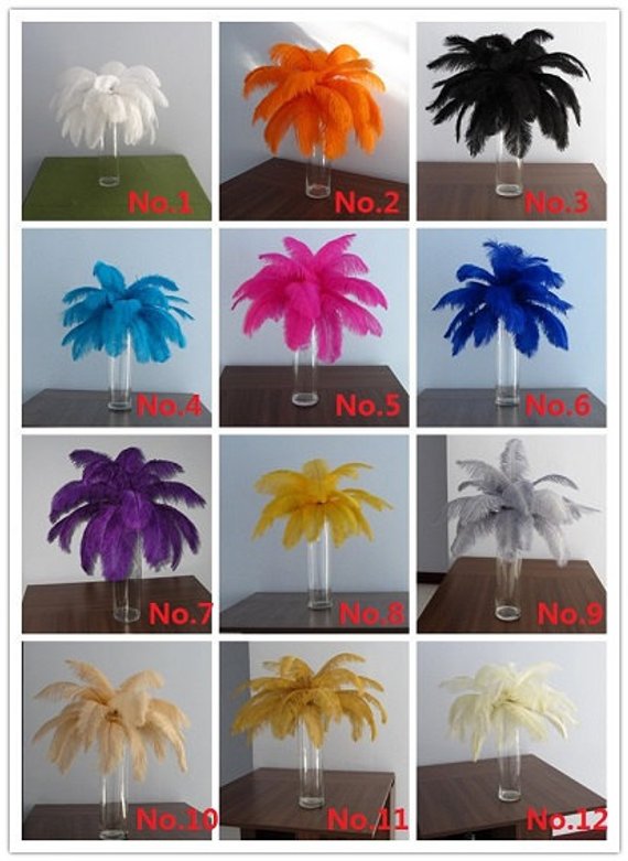 356pieces 16-18inch ostrich feathers(164Green,144purple,39Fuchsia,9Gold) - Click Image to Close