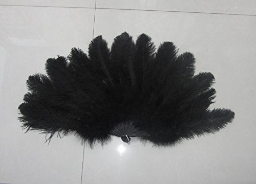 22pieces black 80*45cm Large Ostrich Feather Fans 22pieces black 80*45cm Large Ostrich Feather Fans