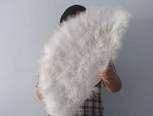 Delivered in 4days,4pieces 80*45cm white Large Burlesque Dance feather fans Delivered in 4days,4pieces 80*45cm white Large Burlesque Dance feather fans