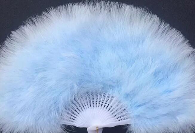 80*45cm light blue Feather Fan