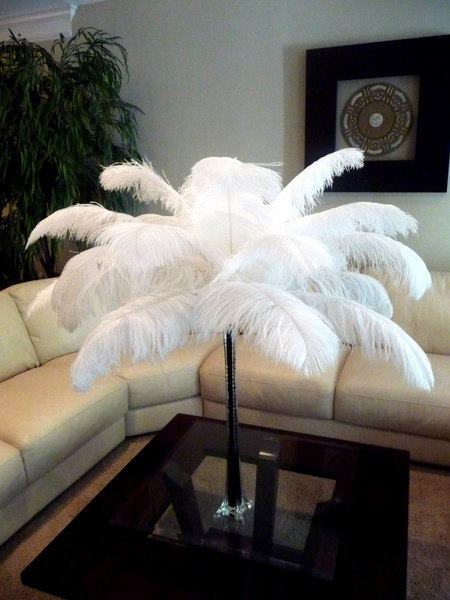 50pcs 16-18inch white ostrich feathers
