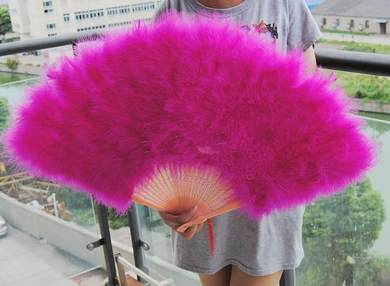 18pieces 80*45cm Large Burlesque Dance feather fan Bridal Bouquet Purple Hot Pink Turquoise White Green - Click Image to Close
