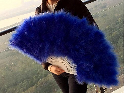 Arrival in 4Days,8pieces 80*45cm Large Royal Blue Fans - Click Image to Close