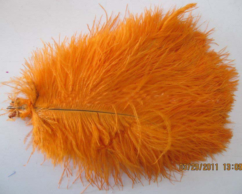 1214OrangeOstrichFeatherPlumewedding decorative feather