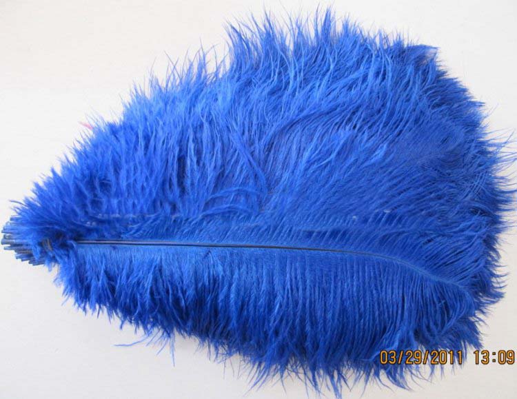 14-16"Royal-Blue-Ostrich-Feather-Plume - Click Image to Close
